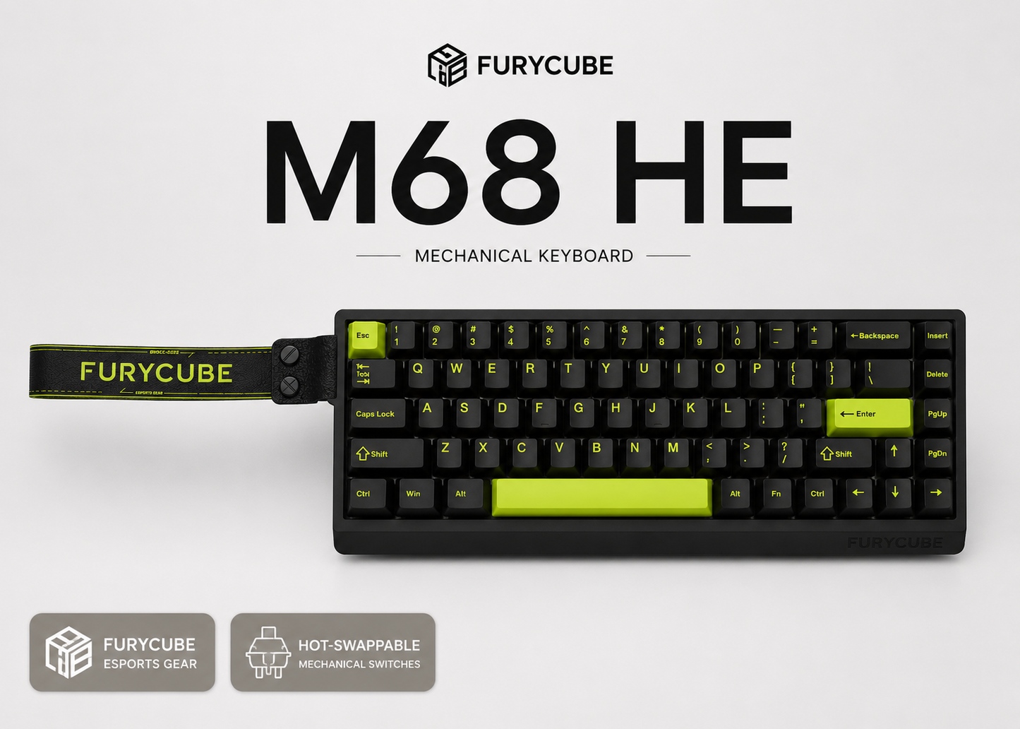 FURYCUBE M68 HE Magnetic Switch Mechanical Gaming Keyboard