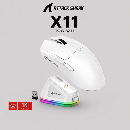 ATTACK SHARK X11 Wireless Gaming Mouse with Charging Dock